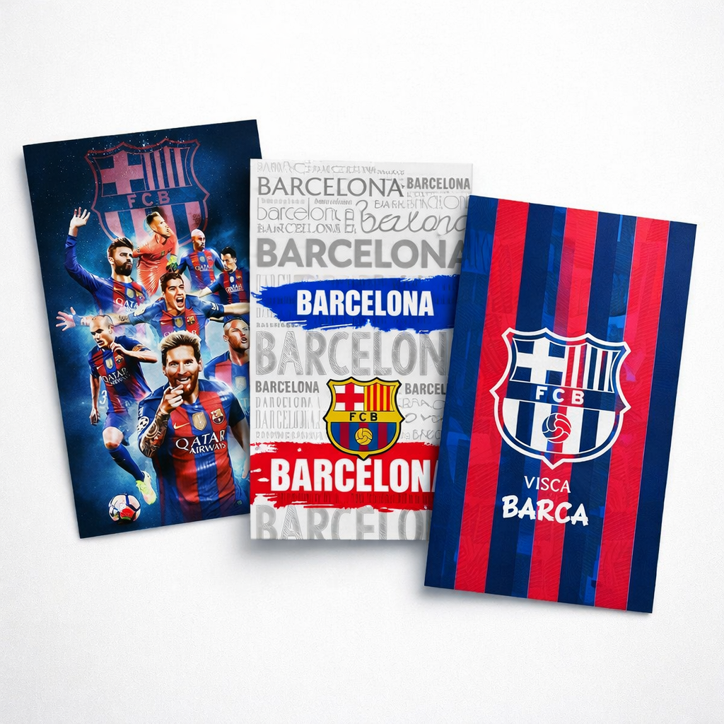 🔥 باك 10 بوسترات بارصا | بسعر 1500 دج فقط | Poster barca مقاوم للماء متوفر بمقاسين