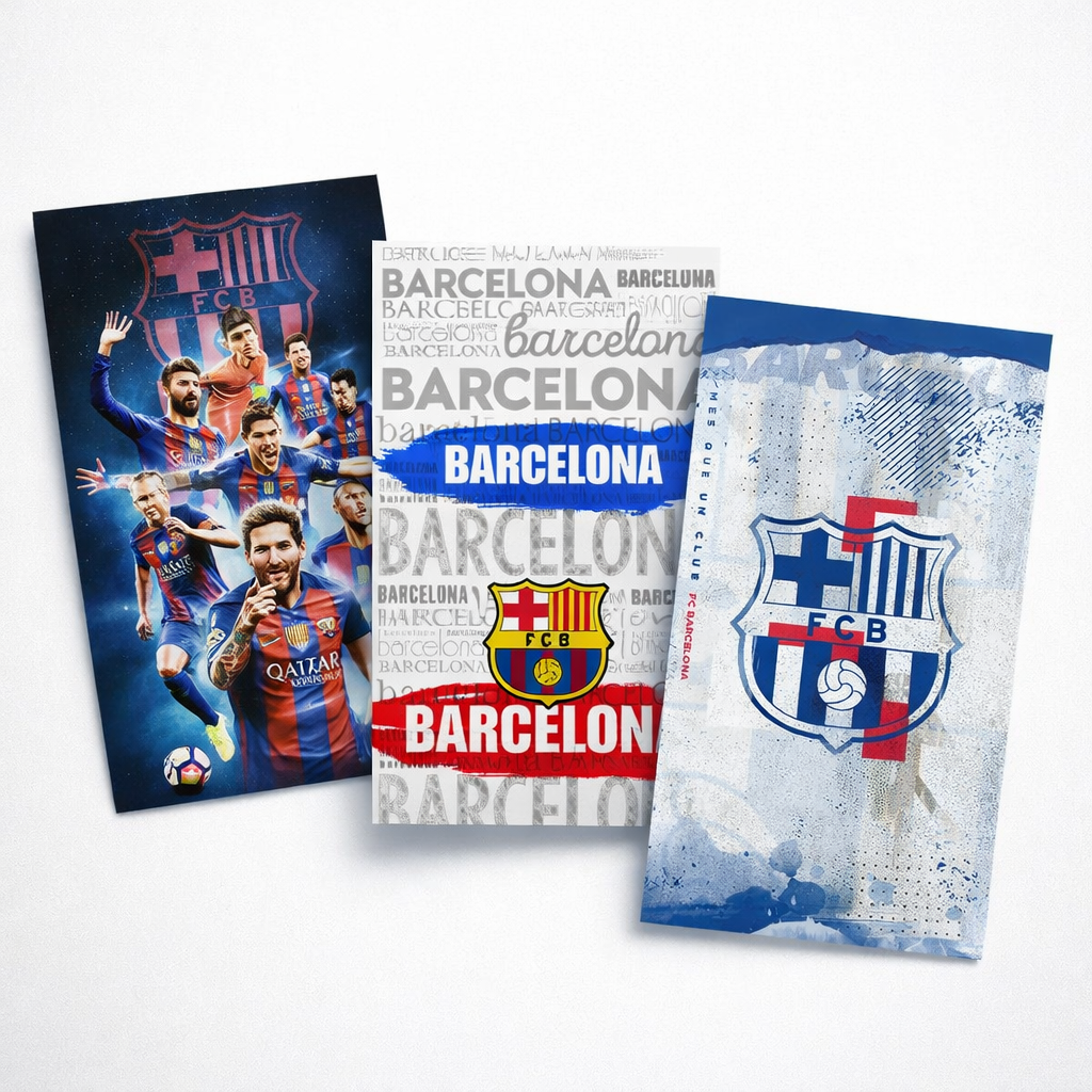 🔥 باك 10 بوسترات بارصا | بسعر 1500 دج فقط | Poster barca مقاوم للماء متوفر بمقاسين