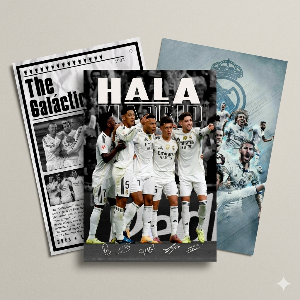 🔥 باك 10 بوسترات ريال مدريد للمدريدستا | بسعر 1500 دج فقط | Poster Real Madrid مقاوم للماء متوفر بمقاسين
